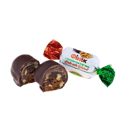 Конфеты финик-грецкий орех в шоколаде